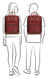 Enrico Benetti Santiago Notebook Backpack 17 l Bordeaux batoh
