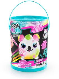 EP line Airbrush Neon Squish Pals Paint Can set plyšák k vybarvení 3 druhy