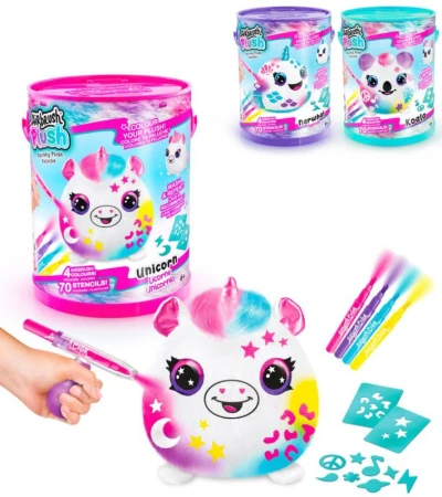 EPEE EP Line Airbrush Squish Pals Paint Can set plyšák k vybarvení 3 druhy EPEE EP Line Airbrush Squish Pals Paint Can set plyšák k vybarvení 3 druhy