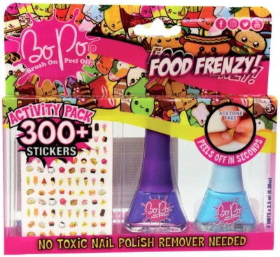 EPEE EP Line BO-PO Food Frenzy lak na nehty slupovací 2ks + samolepky různé druhy