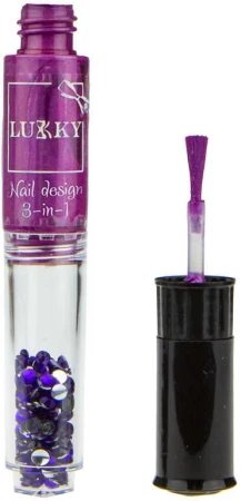 EPEE LUKKY Lak na nehty dětský slupovací 6ml + třpytky 1,5g Karmínová