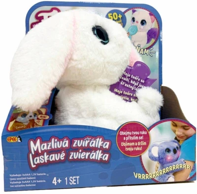 EPEE EP Line My Fuzzy Friends Mazlivý králíček Rozárka interaktivní na baterie Světlo Zvuk