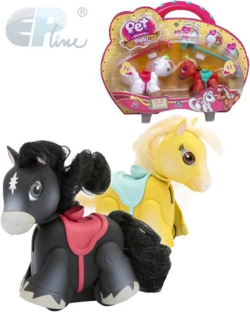 EPEE EP Line Pet Parade Poník set 2ks s doplňky reaguje na pohyb prstu plast 3 druhy EPEE EP Line Pet Parade Poník set 2ks s doplňky reaguje na pohyb prstu plast 3 druhy