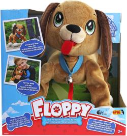 EP line PLYŠ Pejsek Floppy 28cm poskakující štěně na vodítku (plyšová hračka)