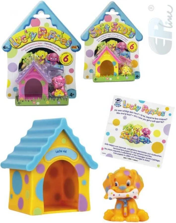 EPEE EP line Štěňátko Lucky Puppies set s boudičkou a letáčkem 6 druhů v sáčku plast