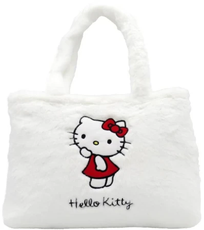 EPEE EP Line Taška bílá kočička Hello Kitty plyšová velká 40x27cm na zip EPEE EP Line Taška bílá kočička Hello Kitty plyšová velká 40x27cm na zip