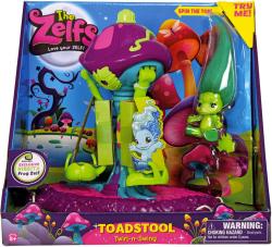 EP line Zelfs Muchomůrka kolotoč hrací set skřítek 6,5cm s doplňky plast