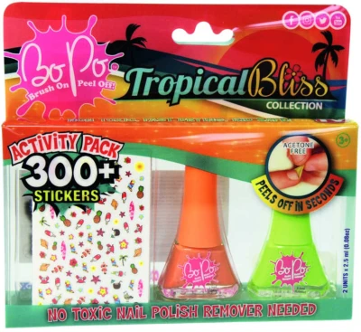 EPEE EP Line BO-PO Tropical Bliss lak na nehty slupovací 2ks + samolepky různé druhy