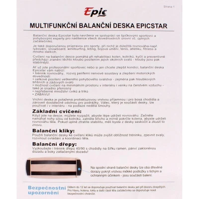 Epicstar Wood Marble multifunkční balanční deska