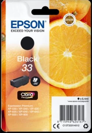 Epson Cartridge T3331 black (pomeranč)