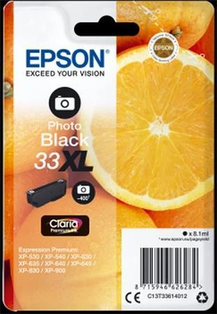 Epson Cartridge T3361 photo black XL (pomeranč)