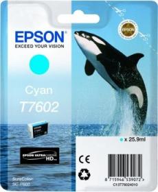 EPSON cartridge T7602 Cyan (kosatka) EPSON cartridge T7602 Cyan (kosatka)