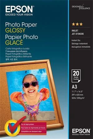 Epson Paper A3 - 200g/m2 - 20sheets - Photo Paper Glossy