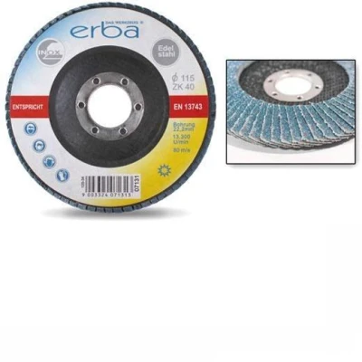 Erba Brusný kotouč lamelový na ocel 115 mm ZK40 Erba Brusný kotouč lamelový na ocel 115 mm ZK40
