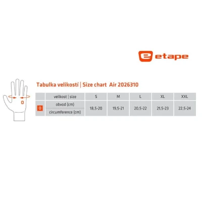 Etape Air cyklistické rukavice černá-zelená