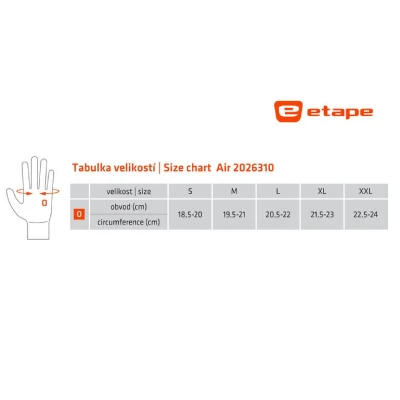Etape Air cyklistické rukavice černá-zelená