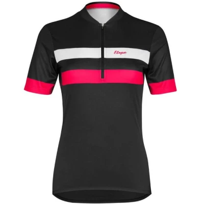 Etape Clara 2.0 cyklistický dres černá-růžová Etape Clara 2.0 cyklistický dres černá-růžová