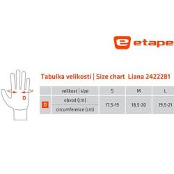 Etape Liana cyklistické rukavice černá-mint