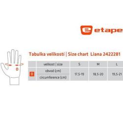 Etape Liana cyklistické rukavice černá-mint POUZE S (VÝPRODEJ)