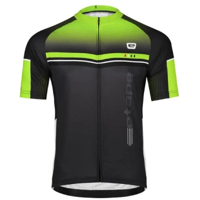 Etape Maestro cyklistický dres čierna-žltá fluo