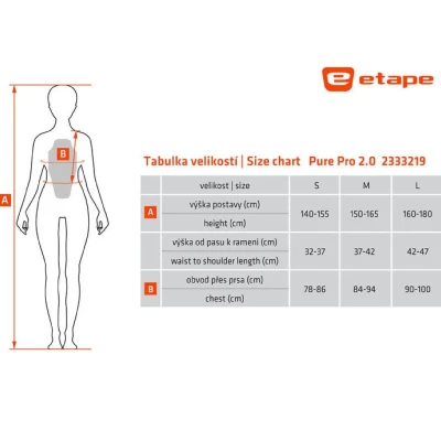 Etape Pure PRO 2.0 chránič páteře černá-bílá