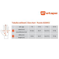 Etape Puzzle dětské rukavice černá-modrá