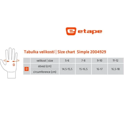 Etape Simple růžová-bílá dětské cyklistické rukavice