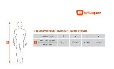 Etape Spine chránič páteře černá-žlutá fluo
