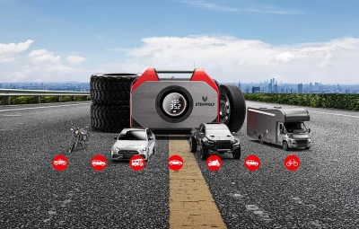 Etenwolf S6 SE červený 11,03 bar 15 600 mAh autokompresor