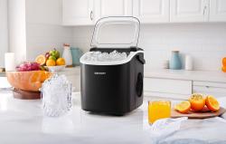 Euhomy Výrobník ľadových kociek IM001, 1,2 l, 12 kg (čierny)