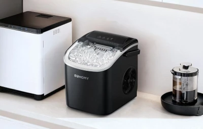 Euhomy Výrobník ledových kostek IM001, 1,2 l, 12 kg (černý)