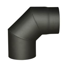 Eurometal Koleno kouřové 125mm/90st.t.1,5mm ČER Eurometal Koleno kouřové 125mm/90st.t.1,5mm ČER