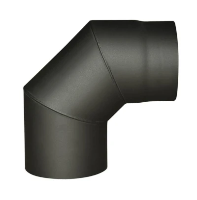Eurometal Koleno kouřové 125mm/90st.t.1,5mm ČER Eurometal Koleno kouřové 125mm/90st.t.1,5mm ČER