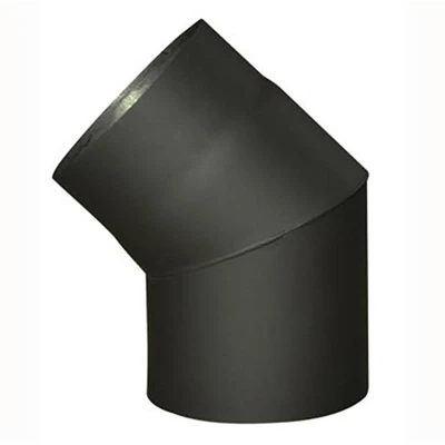 Eurometal Koleno kouřové 180mm/45st.t.1,5mm ČER Eurometal Koleno kouřové 180mm/45st.t.1,5mm ČER