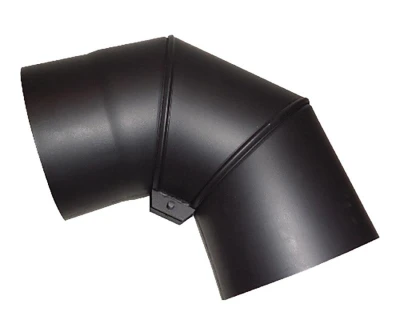 Eurometal Koleno kouřové otočné 150mm/90st.t.1,5mm ČER Eurometal Koleno kouřové otočné 150mm/90st.t.1,5mm ČER