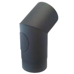 Eurometal Koleno kouřové s otv.150mm/45st.t.1,5mm ČER Eurometal Koleno kouřové s otv.150mm/45st.t.1,5mm ČER