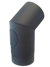 Eurometal Koleno kouřové s otv.160mm/45st.t.1,5mm ČER Eurometal Koleno kouřové s otv.160mm/45st.t.1,5mm ČER