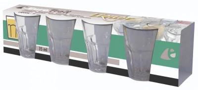 Eurotrail sada skleniček na destiláty 35 ml, 4 ks, průhledné