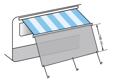 Eurotrail Sun blocker k markýze 400cm