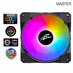 EVOLVEO 12FM ventilátor 120mm, ARGB, černý rám, master EVOLVEO 12FM ventilátor 120mm, ARGB, černý rám, master