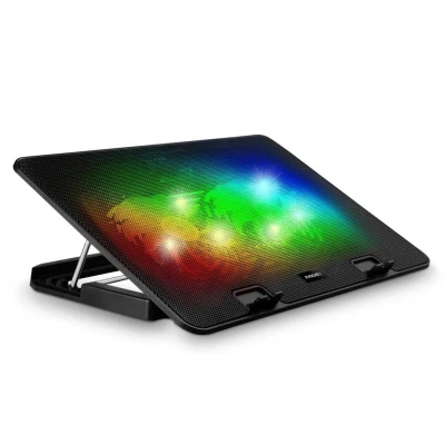 Evolveo A101RGB, chladící podložka pro notebook, 2x ventilátor, RGB podsvícení