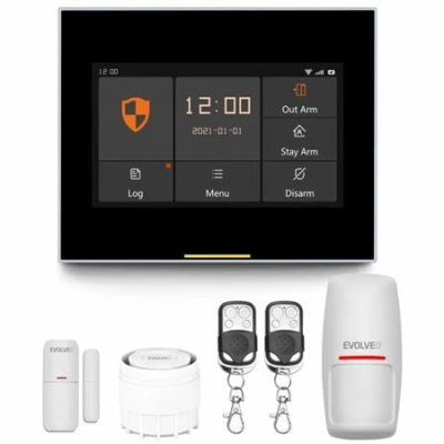 Evolveo Alarmex Pro, chytrý bezdrátový Wi-Fi/GSM alarm, 4.3" barevný displej IPS