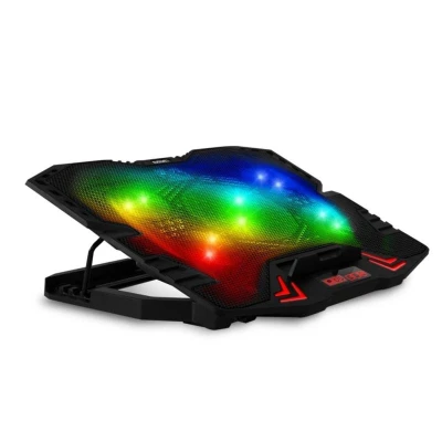 Evolveo Ania 5RGB, chladicí podložka pro notebook, 5x ventilátor, RGB podsvícení
