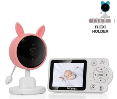 Evolveo Baby Monitor N3 videochůvička, růžová