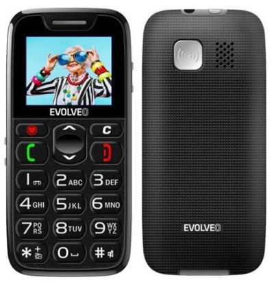 Evolveo EasyPhone, mobilní telefon pro seniory s nabíjecím stojánkem, černá Evolveo EasyPhone, mobilní telefon pro seniory s nabíjecím stojánkem, černá