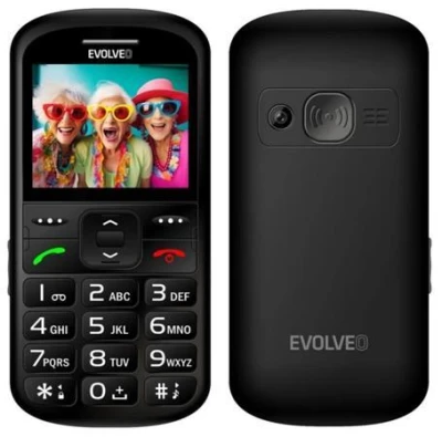 Evolveo EasyPhone XS, mobilní telefon pro seniory, černý
