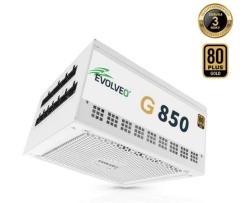 Evolveo G850 zdroj 850W, 80+ GOLD, ATX 3.1, PCIe 5.1, aPFC, 140mm ventilátor, modulární, záruka 3 roky, bílý Evolveo G850 zdroj 850W, 80+ GOLD, ATX 3.1, PCIe 5.1, aPFC, 140mm ventilátor, modulární, záruka 3 roky, bílý