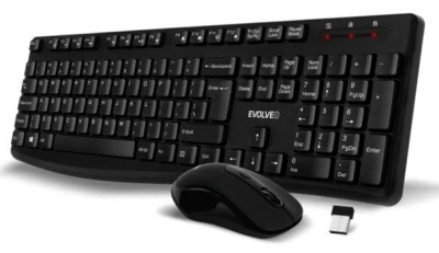 Evolveo K1050, bezhlučný set bezdr. klávesnice a myši, US INTL, černá Evolveo K1050, bezhlučný set bezdr. klávesnice a myši, US INTL, černá