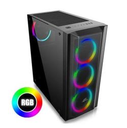 EVOLVEO Ptero Q1, skříň ATX, 4x ARGB ventilátor, černá