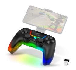 EVOLVEO Ptero2, bezdrátový drátový gamepad pro PC, PS3/4/5, iOS, Android, Switch, černý